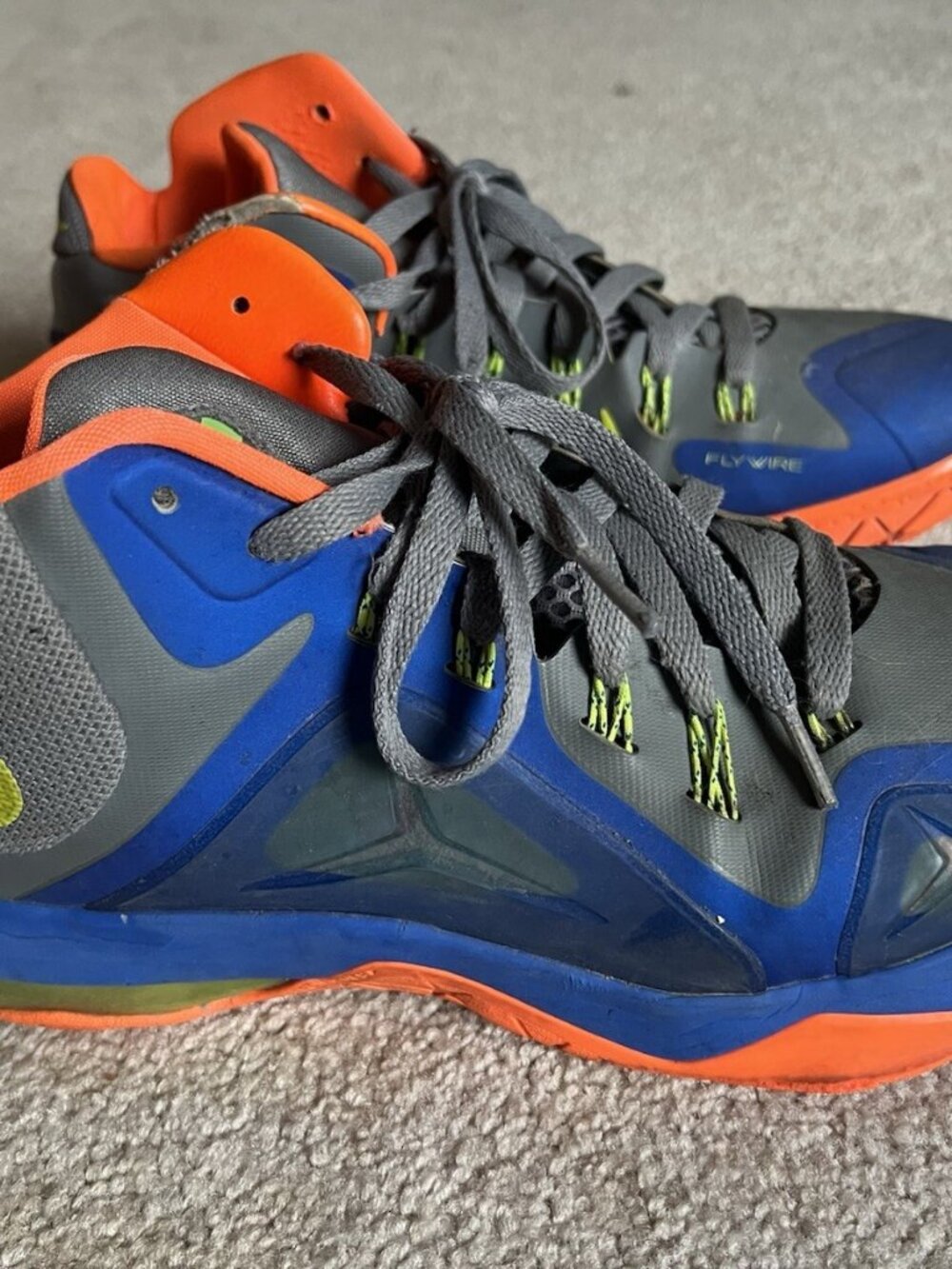 Nike LeBron Ambassador 7 Men's Basketball Shoes US 10.5 Grey Blue Orange